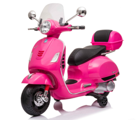 Vespa  GTS-S roze + windscherm en beautycase, 12V scooter, leder look zitting, softstart, Multimedia (VespaPK)