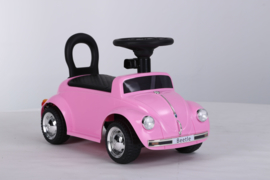 VW Beetle roze, loopauto met multimedia unit, USB, mp3 (JQ618 pk )