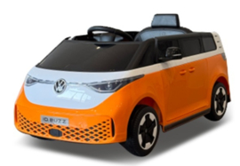 Volkswagen ID Buzzz, Orange, 12V7ah, RC, leder, rubberbanden. (HL718or)