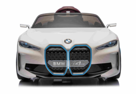 BMW i4  Performance, Wit, 12V, dubb motoren, eva, leder, 2.4ghz RC (JE1009wt)