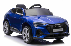 Audi E-TRON Quattro Sportback 12V, 4WD, blauw metallic/paint, leder, 2.4ghz RC, EVA (QLS-6688blue)