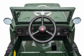 Jeep Army, Willy's jeep, 4wd, eva, leder, BlueTooth, 2.4ghz softstart, (JH-103A)