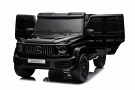 24V GIANT Mercedes-Benz G63///AMG, MP4 TV-scherm, Black Paint, 2 seat, 4WD (DK-G63zw)