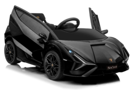 Lamborghini SIAN  zwart metallic 12V,  MP4 tv, 2.4ghz, lambo  deuren, lederen stoel (SianBlack)