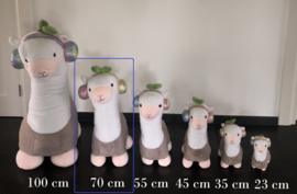 Alpaca knuffel - 70 cm - groen - Pluche - Lama knuffel - 70cm Alpaca