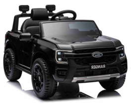 Ford Ranger zwart, 12V, eva, leder look, 2.4ghz RC  (KC-707zw)
