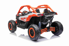 24V CAN-AM Maverick 2 zits buggy oranje, 4WD, leder, Mp4 TV, RC. (CA001or)