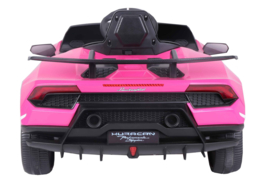 Lamborghini Huracán LP640 Performanté, 12V, roze, 2.4ghz RC , BT,EVA, lederen stoel (S308pk)