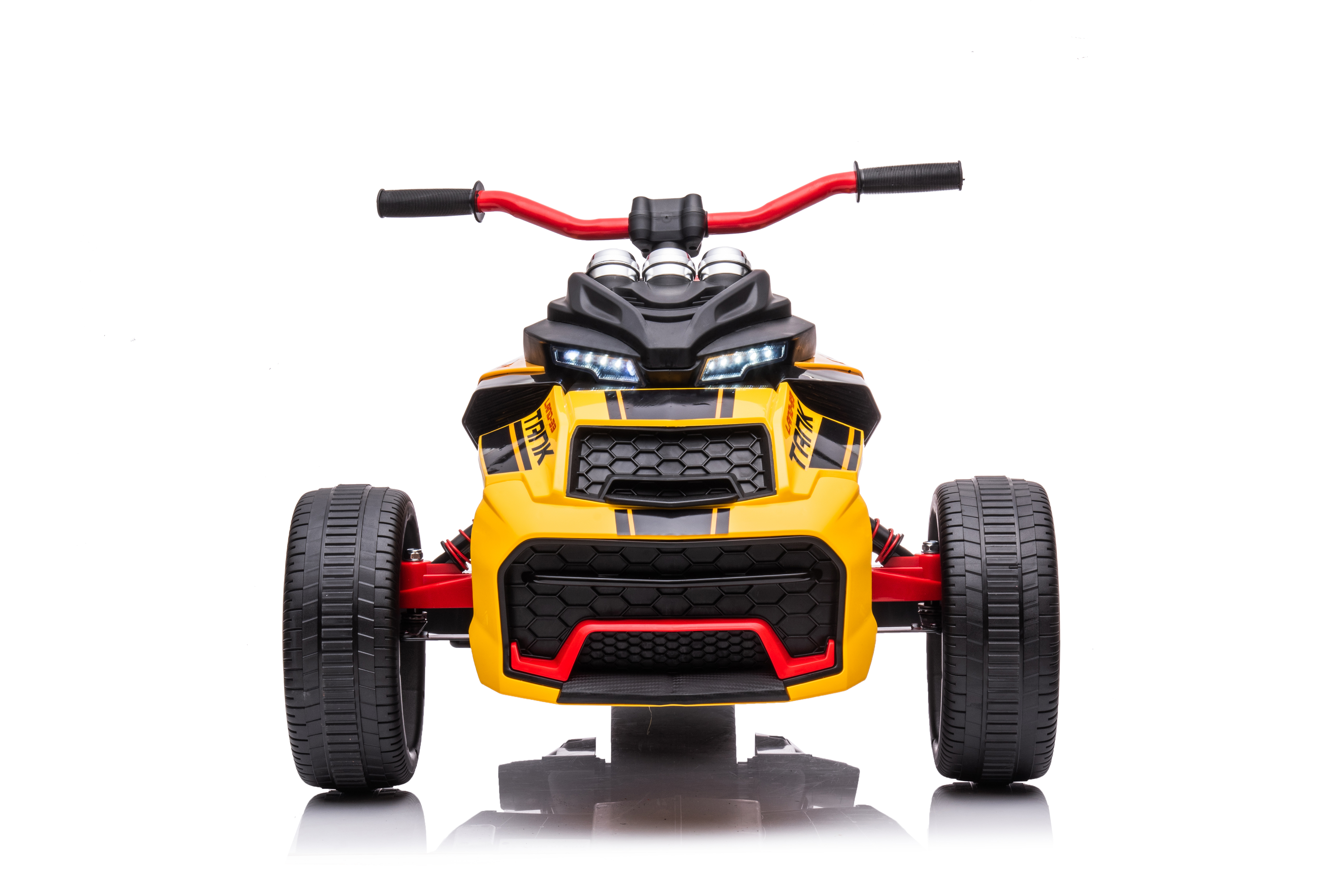 24V Trike Streetfighter geel, leder, eva, 2.4ghz RC  (3118Yel)