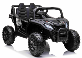 Beach Buggy zwart, BlueTooth, 12V, 2.4ghz, softstart, 4x4, eva, leder (A036zw)