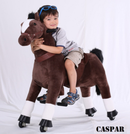 Kids-Horse "Caspar"  bruin witte bles en hoef, voor kids van 4-9 jaar.  (TB-2009M)