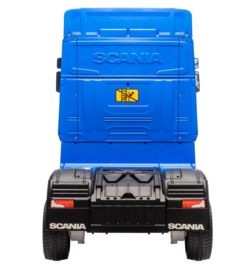 Scania 500R series truck blauw, EVA, Multimedia, 4WD, FM radio, 2x12V7ah accu, leder, RC, BT (HL698blue)