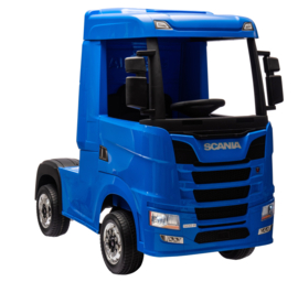 Scania 500R series truck blauw, EVA, Multimedia, 4WD, FM radio, 2x12V7ah accu, leder, RC, BT (HL698blue)