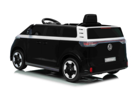 Volkswagen ID Buzzz, zwart, 12V7ah, RC, leder, rubberbanden. (HL718zw)