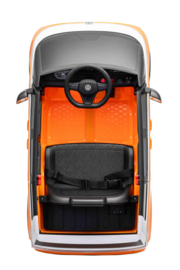 Volkswagen ID Buzzz, Orange, 12V7ah, RC, leder, rubberbanden. (HL718or)