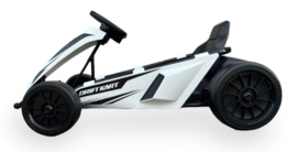 Drift Kart 24V Wit, Side Skirt edition 2x12V9ah accu, 15Km/h, 200W motoren  (SX1968wt)