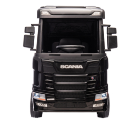 Scania 500R series truck zwart, EVA, Multimedia, 4WD, FM radio, 2x12V7ah accu, leder, RC, BT (HL698zw)