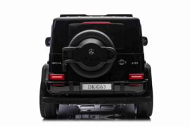 24V GIANT Mercedes-Benz G63///AMG, MP4 TV-scherm, Black Paint, 2 seat, 4WD (DK-G63zw)