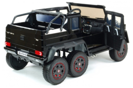 Mercedes-Benz G63 6x6 ///AMG, 2 zitter, met RC en lederlook stoelen (ABL1801zw)