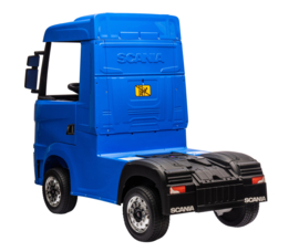 Scania 500R series truck blauw, EVA, Multimedia, 4WD, FM radio, 2x12V7ah accu, leder, RC, BT (HL698blue)