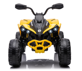 CAN-AM Maverick Geel, Quad, 12V10ah, 4WD, leder, RC. (CA002yl)