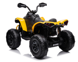 CAN-AM Maverick Geel, Quad, 12V10ah, 4WD, leder, RC. (CA002yl)