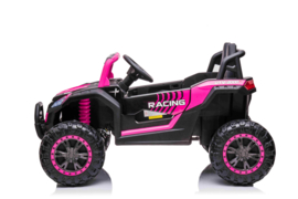 Beach Buggy roze,  BlueTooth,  12V, 2.4ghz, softstart, 4x4, eva, leder (A036PK)