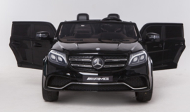 Mercedes GLS63AMG, zwart metallic, Airco ,FM radio, Multimedia dashboard, 2-zitter, echte 4x4, 2x12V7ah (HL228zw)