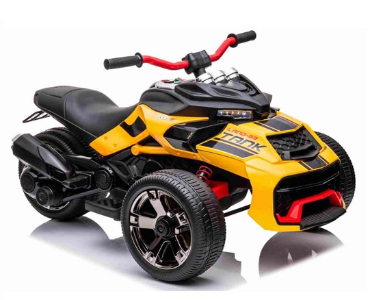 24V Trike Streetfighter geel, leder, eva, 2.4ghz RC  (3118Yel)