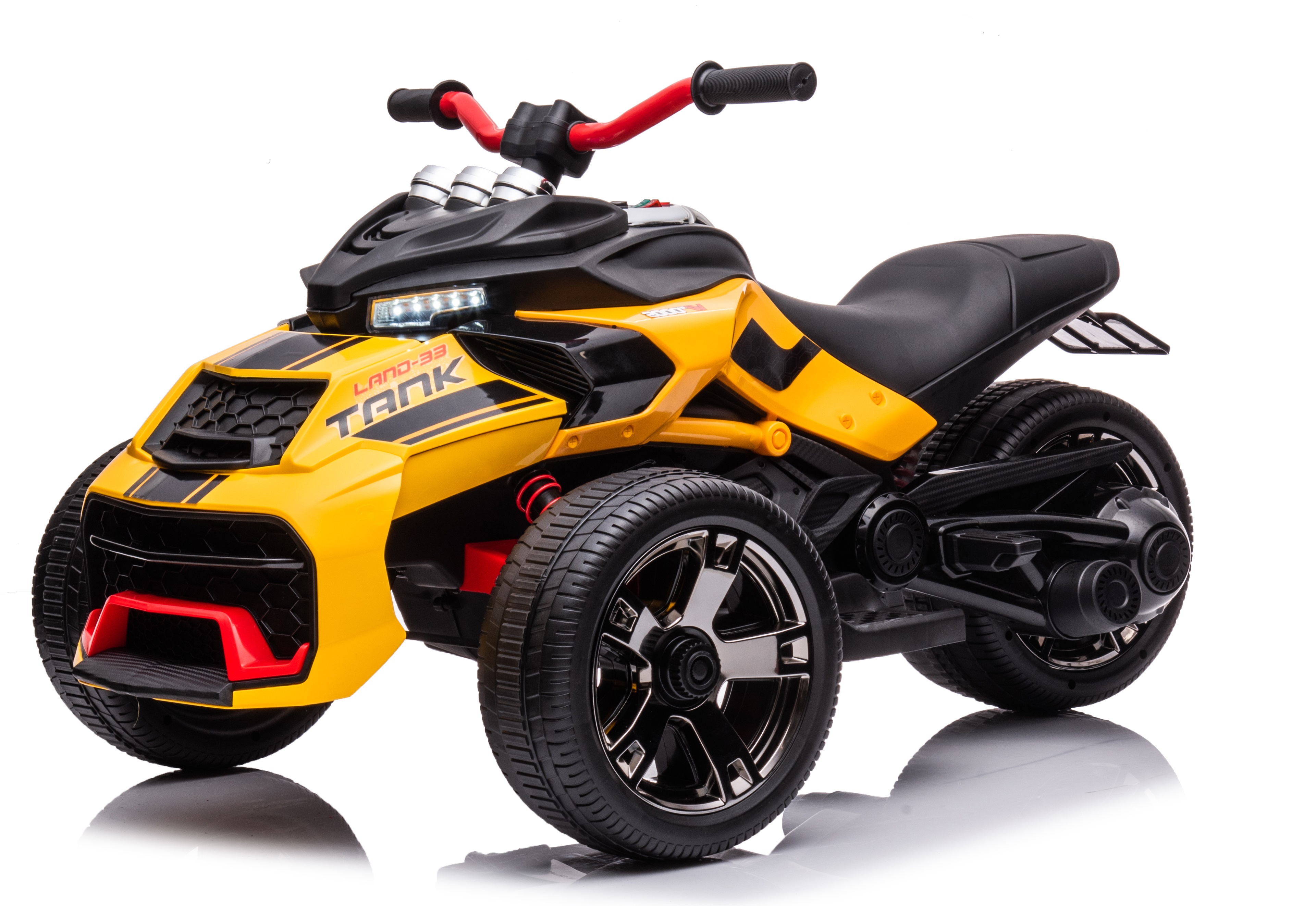 24V Trike Streetfighter geel, leder, eva, 2.4ghz RC  (3118Yel)