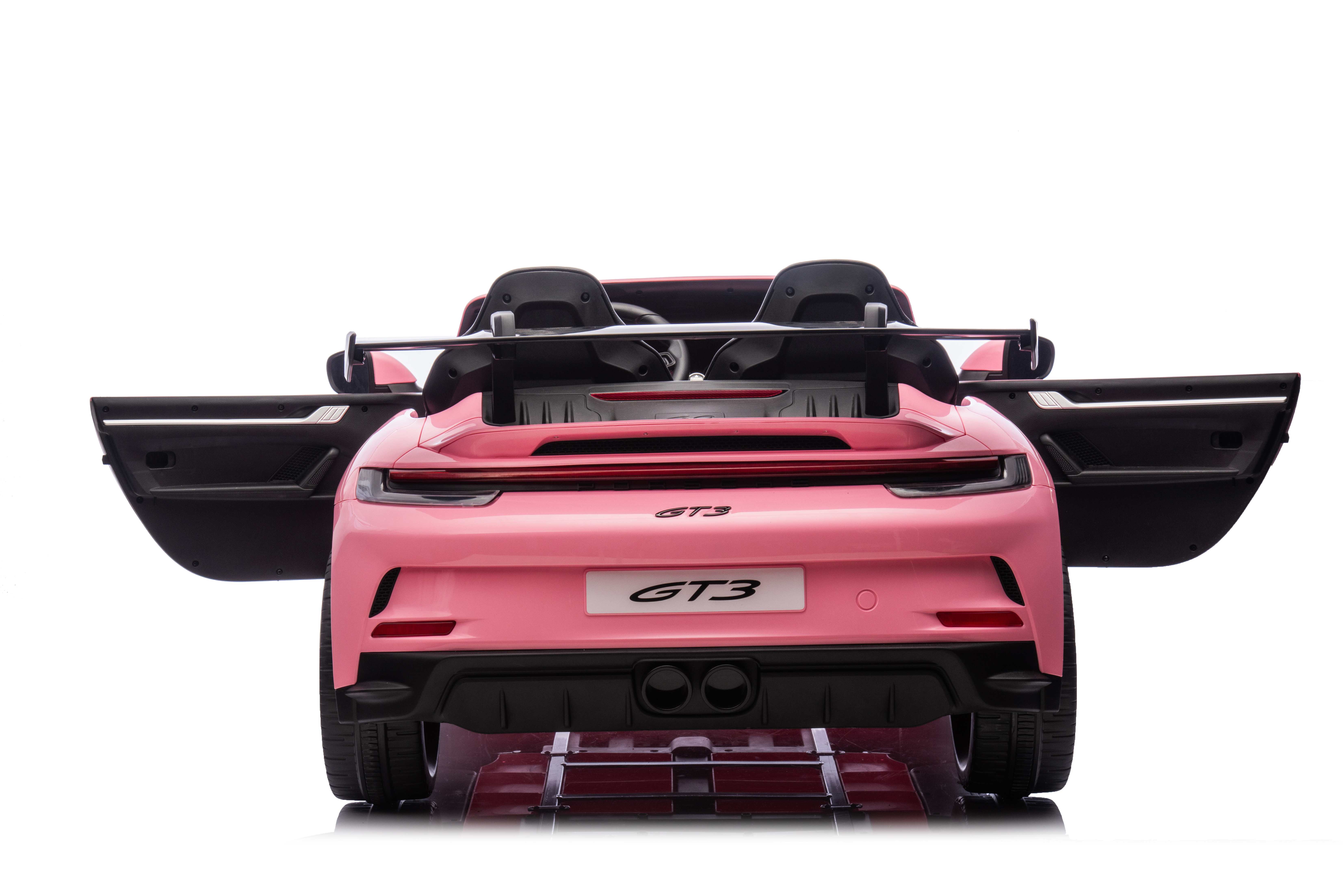 24V Porsche 911///GT3 , grote 2-zitter, Roze paint, Touchscreen Mp4 tv, 4WD, leder, eva (P911pk)