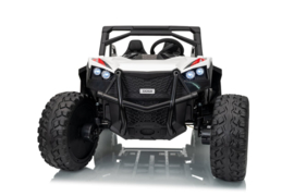 24V Beach buggy  Wit, High speed 15km/h, 2 zitter, 2.4ghz, softstart, 4x4, eva, leder (SX2928wt)