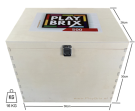 PlayBrix 1000st in  houten kist
