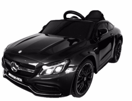 Mercedes C63 S Coupé ///AMG zwart metallic  12V + 2.4GHZ  RC , eva , leder (C63zw)