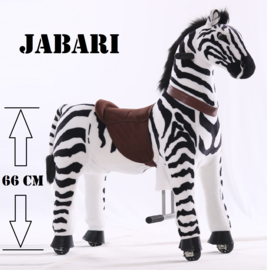 Kids-Horse "Jabari"  zwart/wit gestreept, voor kids van 4-9 jaar.  (TB-2001M)