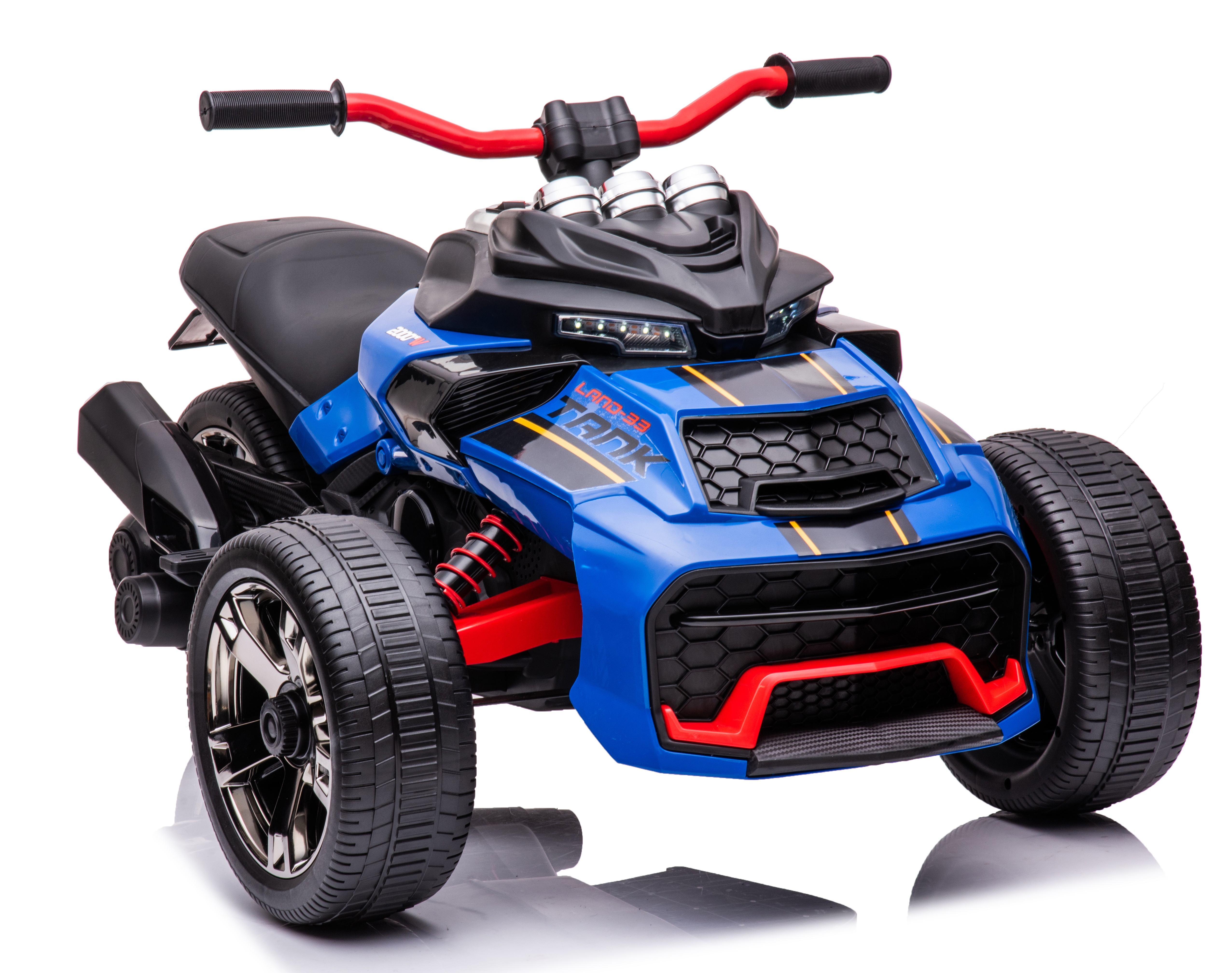 24V Trike Streetfighter blauw, leder, eva, 2.4ghz RC  (3118blue)