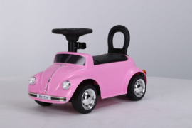 VW Beetle roze, loopauto met multimedia unit, USB, mp3 (JQ618 pk )