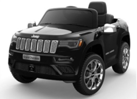 JEEP Grand Cherokee, Metallic zwart, 12V, leder, Eva, (JJ2055zw)