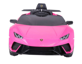 Lamborghini Huracán LP640 Performanté, 12V, roze, 2.4ghz RC , BT,EVA, lederen stoel (S308pk)