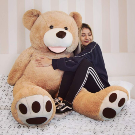 Grote Knuffelbeer "Berta" XXL 200cm lichtbruin - TB-2021BXXL200LB