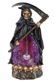 Magere Hein Grim Reaper Backflow Wierookbrander met Led Licht - 26 cm hoog