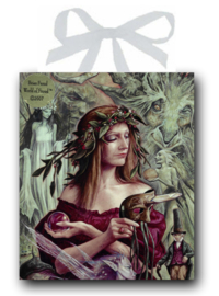 Keramieke wandtegel - Gothic fee - Lady of the Leprechauns - dessin Brian Froud - 20 x 25 cm