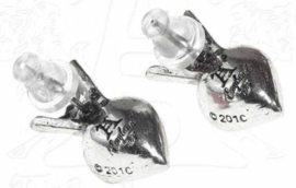 Alchemy Gothic stud oorbellen - Claddagh Heart