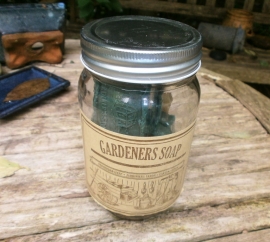 Gardener's Soap - tuineerders zeep in glazen pot