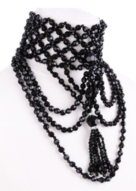 Restyle Tassle kralen choker - zwarte Gothic burlesque orientaalse collier
