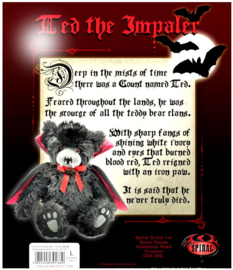 Spiral Direct Gothic Horror Vampier Knuffelbeer - Ted the Impaler - 30  cm hoog
