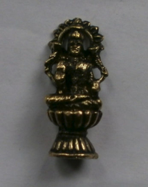 Minibeeld Boeddha op lotus 4 cm hoog