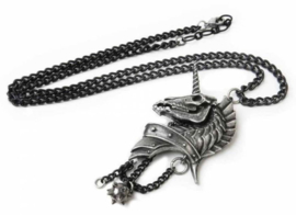 Alchemy Gothic ketting - Geistalon - eenhoorn skelet - 9 cm lang