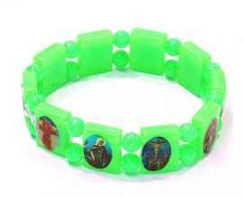 Icoonarmband neon groen