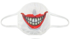 Gezichtsmasker clown mond - 12 x 30 cm